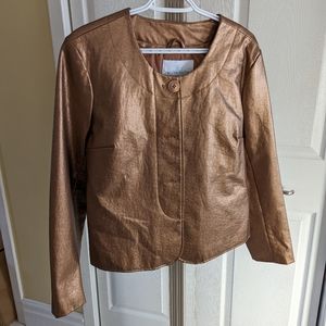 Vintage gold faux leather Jacket